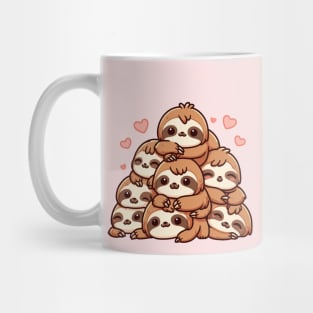 Kawaii Sloth Pile Mug